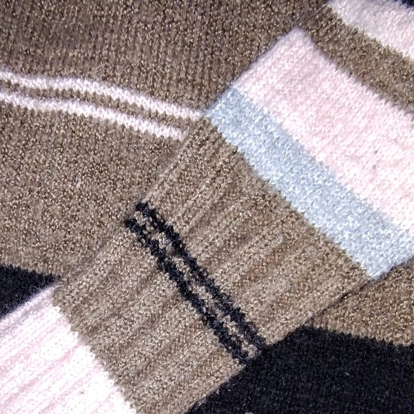 Caslon Women's Multicolor Striped Open Cardigan Sz Medium Nordstrom Wool Mohair - Picture 8 of 8